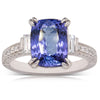 18ct White Gold Tanzanite & Diamond Ring-Ring-Walker & Hall
