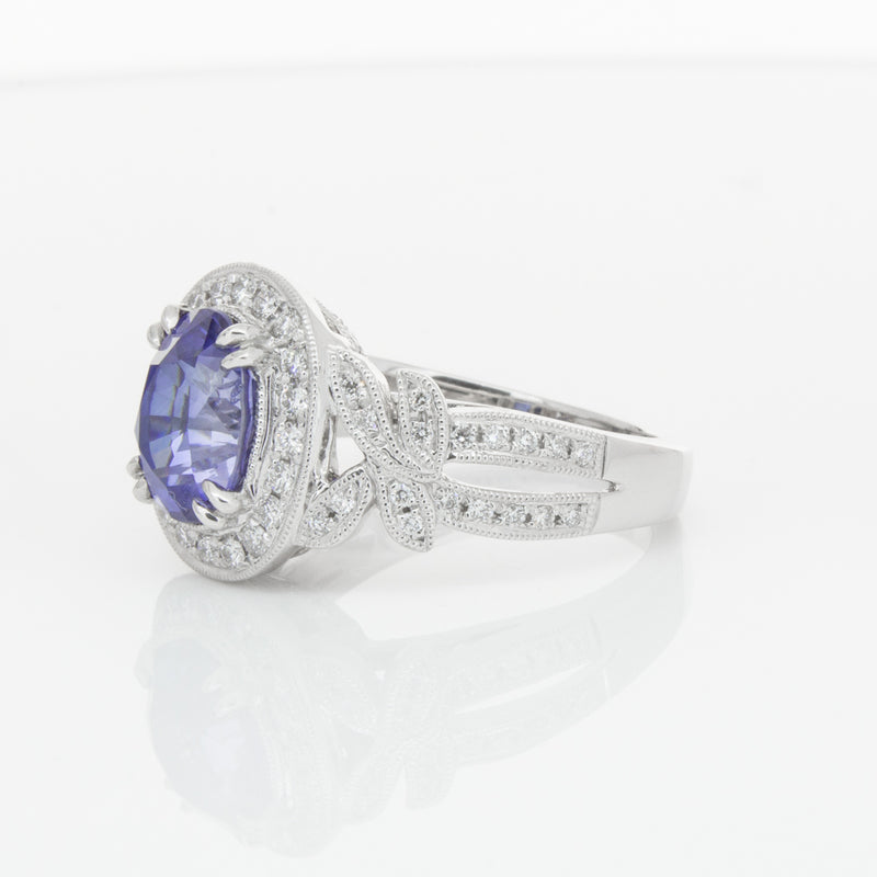 18ct White Gold Sapphire & Diamond Ring-Ring-Walker & Hall