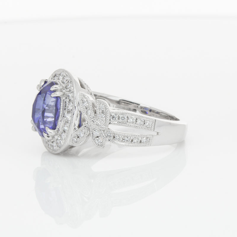 18ct White Gold Sapphire & Diamond Ring-Ring-Walker & Hall
