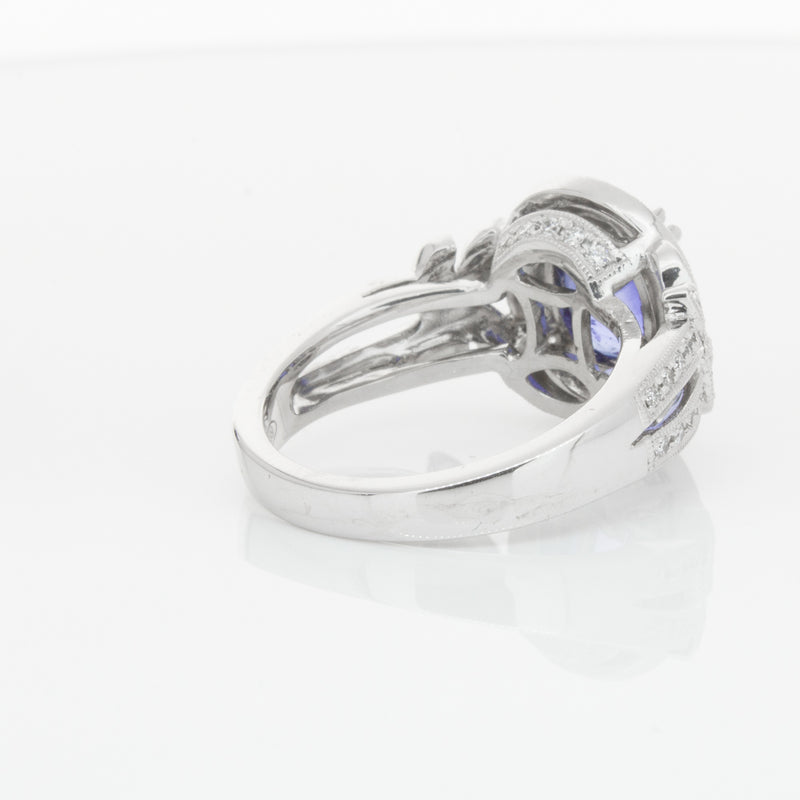 18ct White Gold Sapphire & Diamond Ring-Ring-Walker & Hall