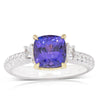 18ct White Gold Tanzanite & Diamond Ring-Ring-Walker & Hall