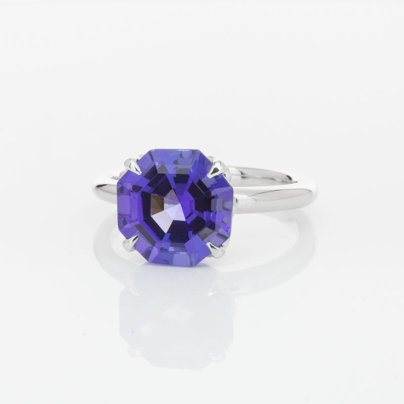 18ct White Gold Tanzanite Octavia Ring-Ring-Walker & Hall