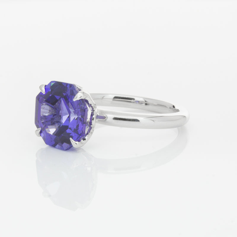 18ct White Gold Tanzanite Octavia Ring-Ring-Walker & Hall