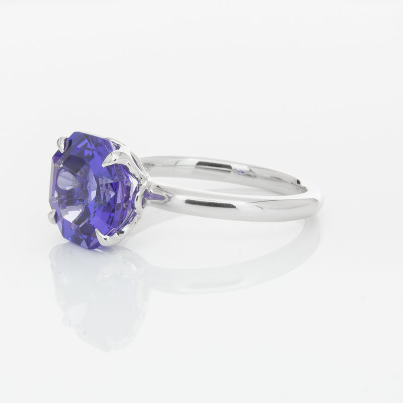 18ct White Gold Tanzanite Octavia Ring-Ring-Walker & Hall