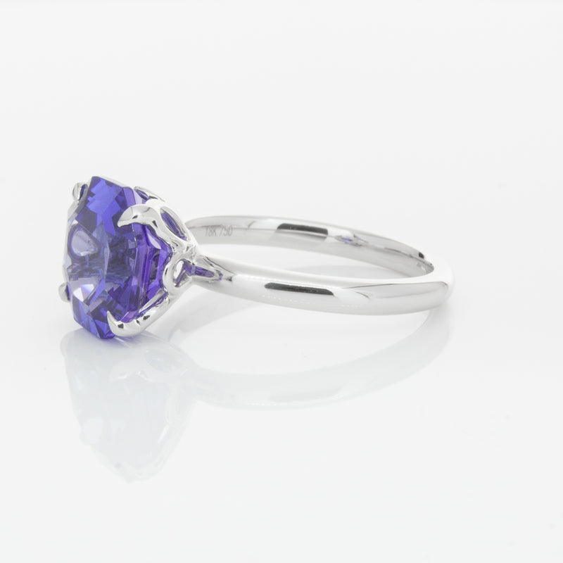 18ct White Gold Tanzanite Octavia Ring-Ring-Walker & Hall