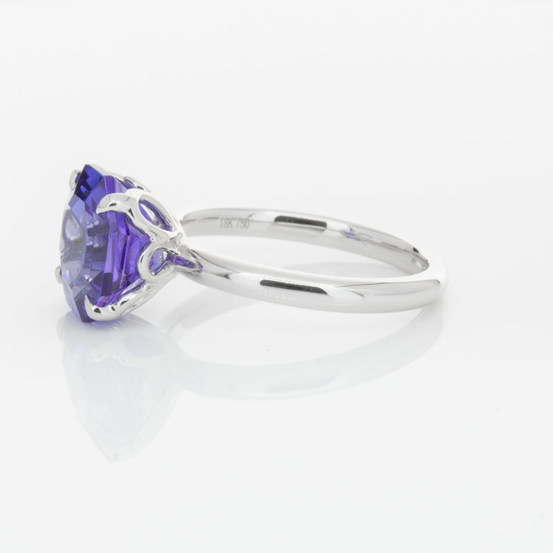 18ct White Gold Tanzanite Octavia Ring-Ring-Walker & Hall