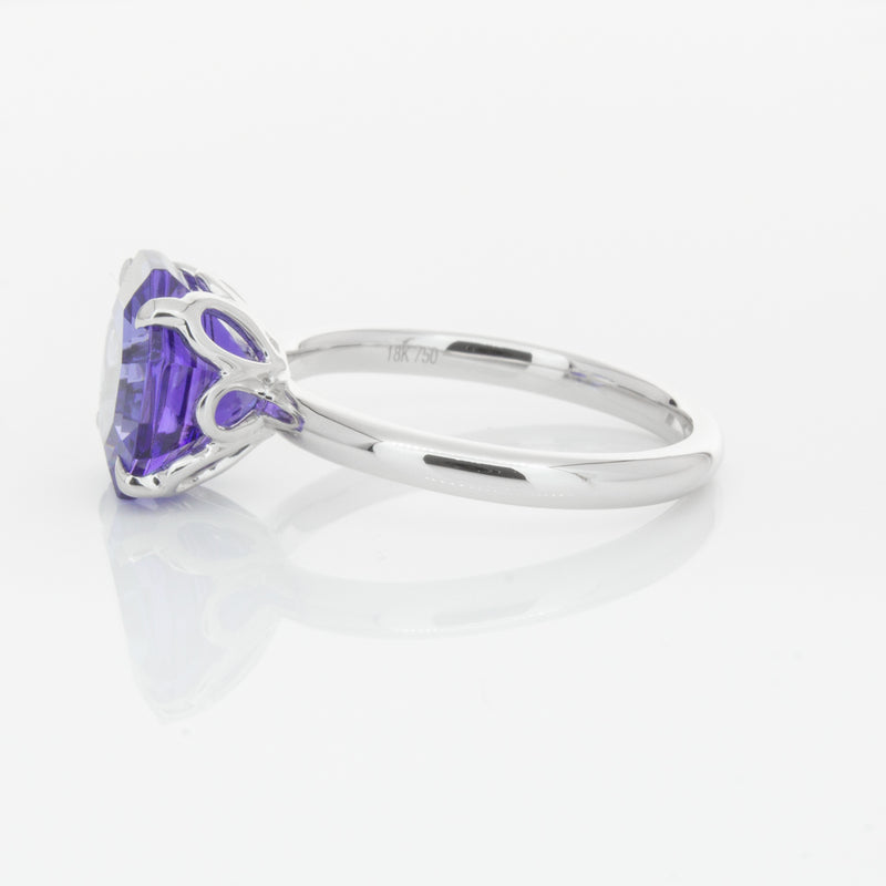 18ct White Gold Tanzanite Octavia Ring-Ring-Walker & Hall