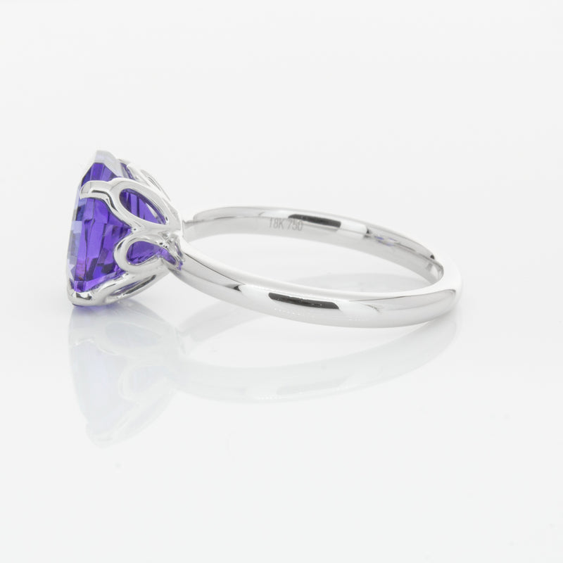 18ct White Gold Tanzanite Octavia Ring-Ring-Walker & Hall