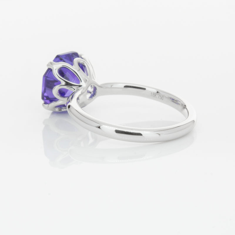18ct White Gold Tanzanite Octavia Ring-Ring-Walker & Hall