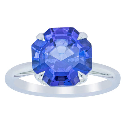 18ct White Gold Tanzanite Octavia Ring-Ring-Walker & Hall