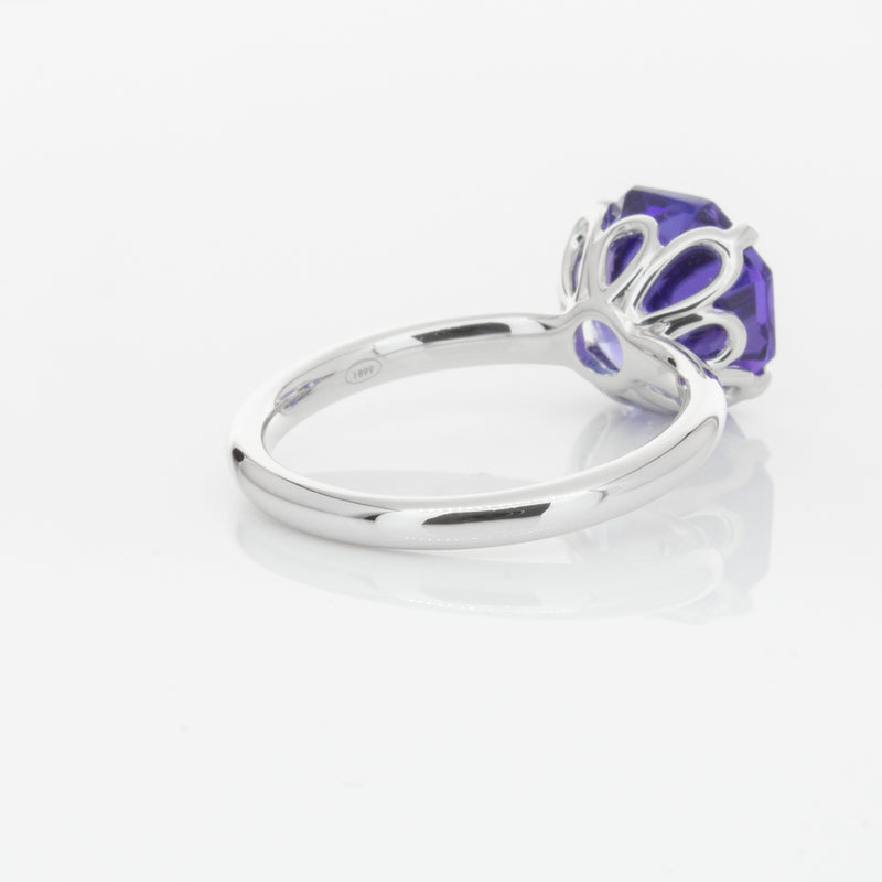 18ct White Gold Tanzanite Octavia Ring-Ring-Walker & Hall