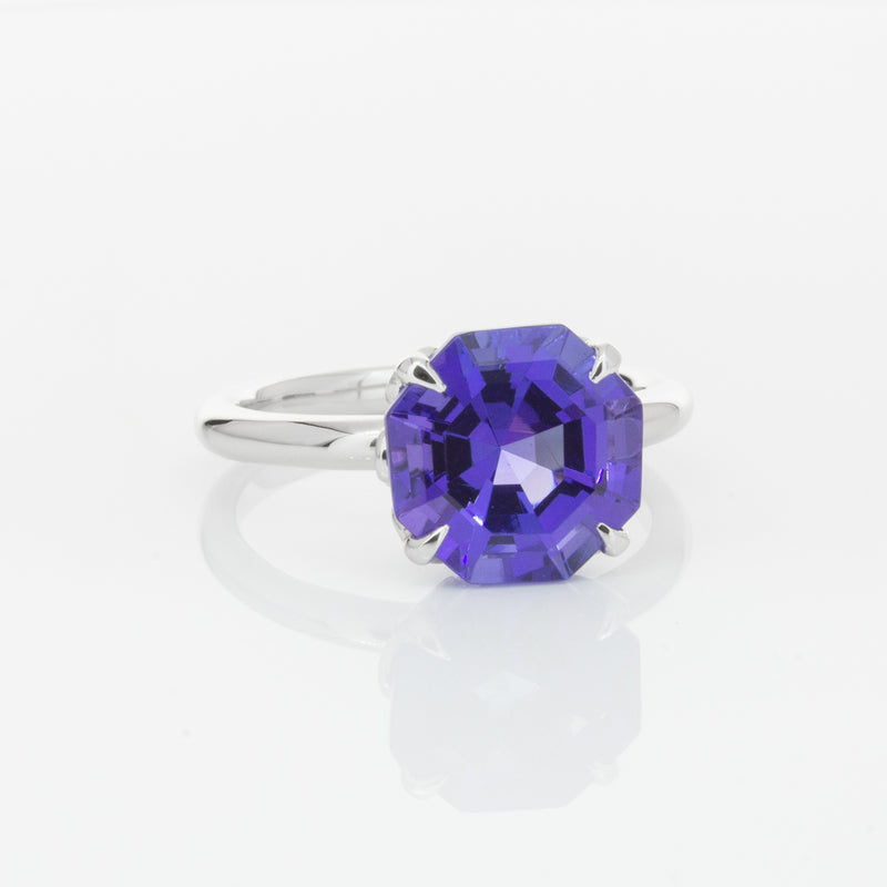 18ct White Gold Tanzanite Octavia Ring-Ring-Walker & Hall