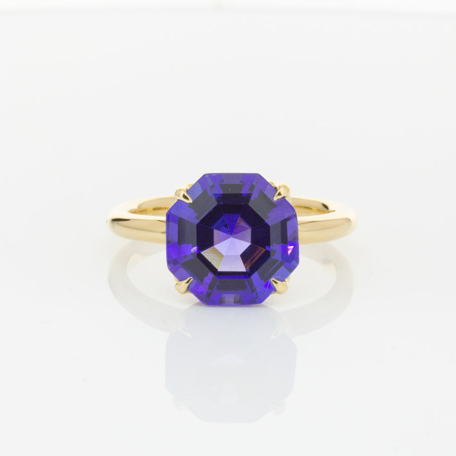 18ct Yellow Gold Tanzanite Octavia Ring-Ring-Walker & Hall
