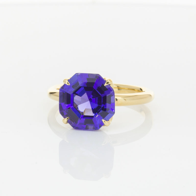 18ct Yellow Gold Tanzanite Octavia Ring-Ring-Walker & Hall