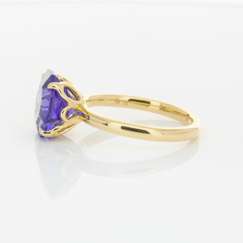 18ct Yellow Gold Tanzanite Octavia Ring-Ring-Walker & Hall