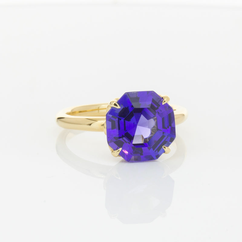 18ct Yellow Gold Tanzanite Octavia Ring-Ring-Walker & Hall