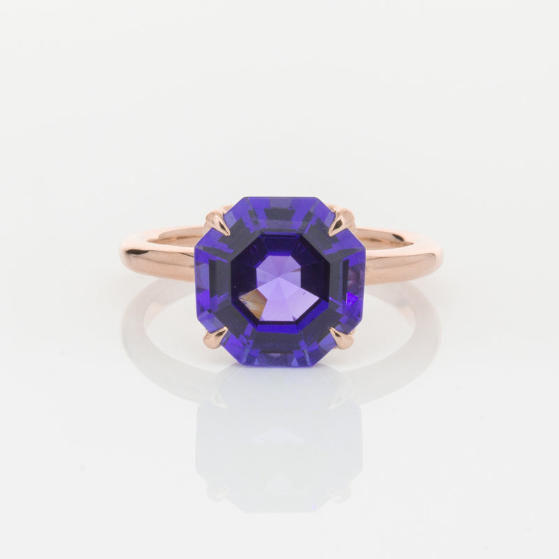 18ct Rose Gold Tanzanite Octavia Ring-Ring-Walker & Hall