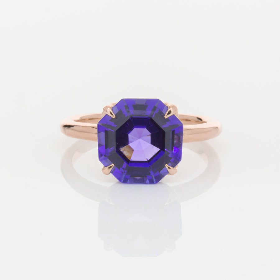18ct Rose Gold Tanzanite Octavia Ring-Ring-Walker & Hall