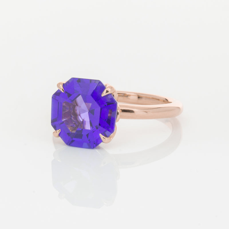18ct Rose Gold Tanzanite Octavia Ring-Ring-Walker & Hall
