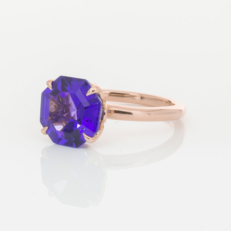 18ct Rose Gold Tanzanite Octavia Ring-Ring-Walker & Hall
