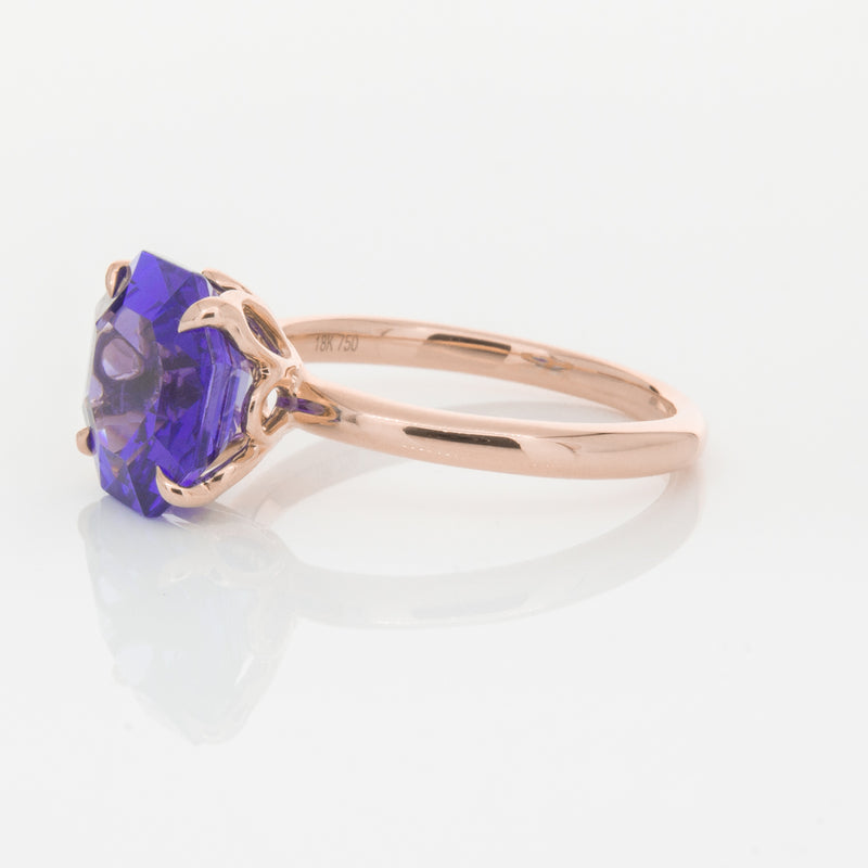18ct Rose Gold Tanzanite Octavia Ring-Ring-Walker & Hall