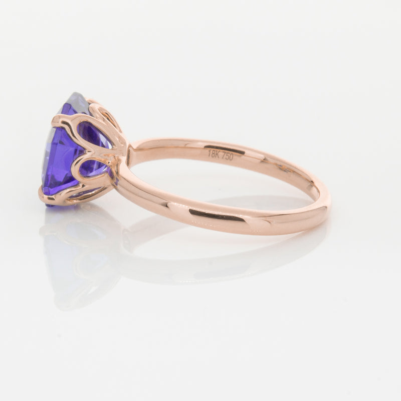 18ct Rose Gold Tanzanite Octavia Ring-Ring-Walker & Hall