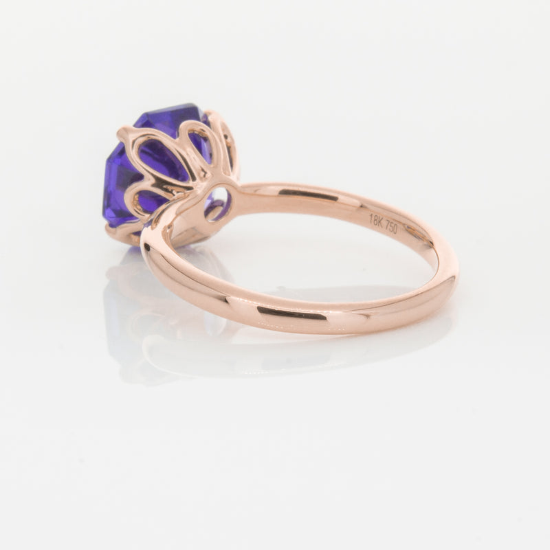 18ct Rose Gold Tanzanite Octavia Ring-Ring-Walker & Hall