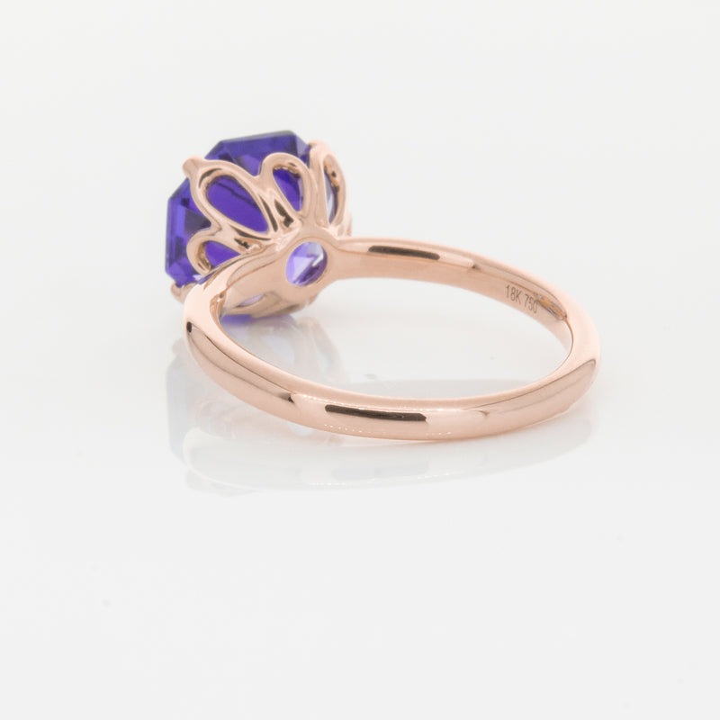 18ct Rose Gold Tanzanite Octavia Ring-Ring-Walker & Hall