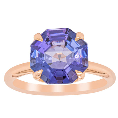 18ct Rose Gold Tanzanite Octavia Ring-Ring-Walker & Hall