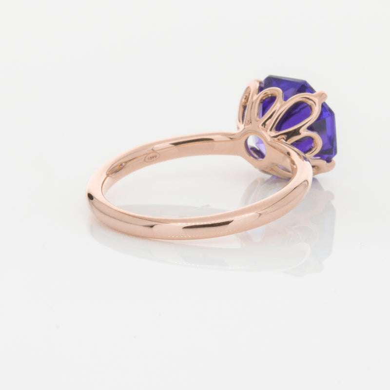 18ct Rose Gold Tanzanite Octavia Ring-Ring-Walker & Hall