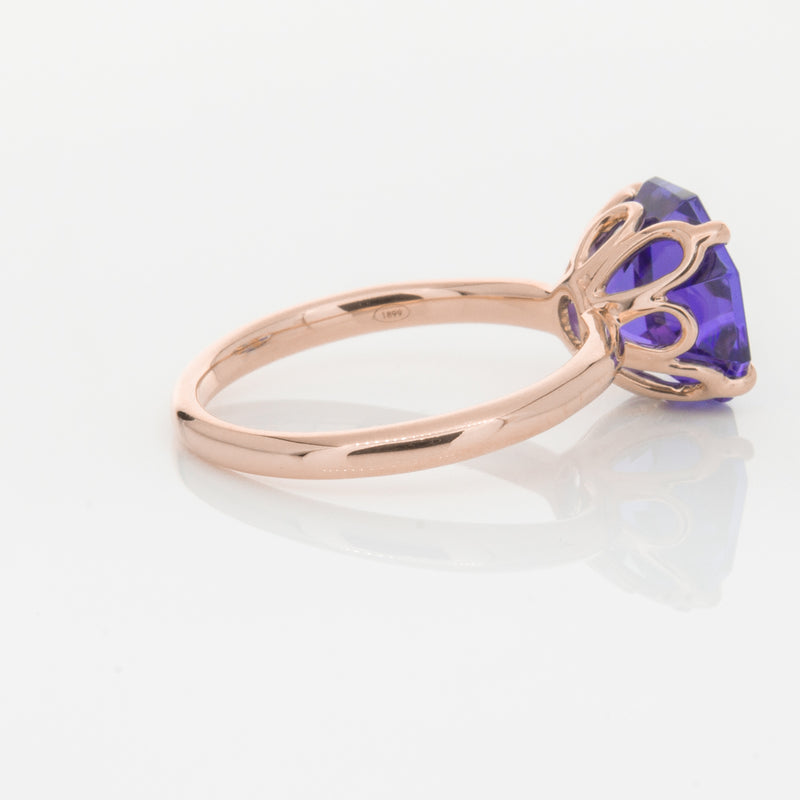 18ct Rose Gold Tanzanite Octavia Ring-Ring-Walker & Hall