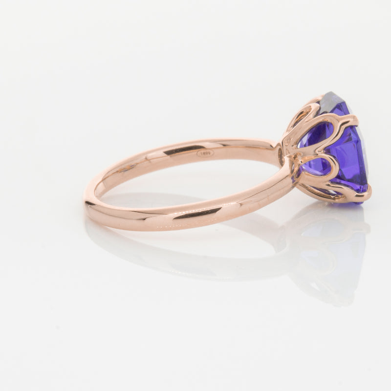 18ct Rose Gold Tanzanite Octavia Ring-Ring-Walker & Hall