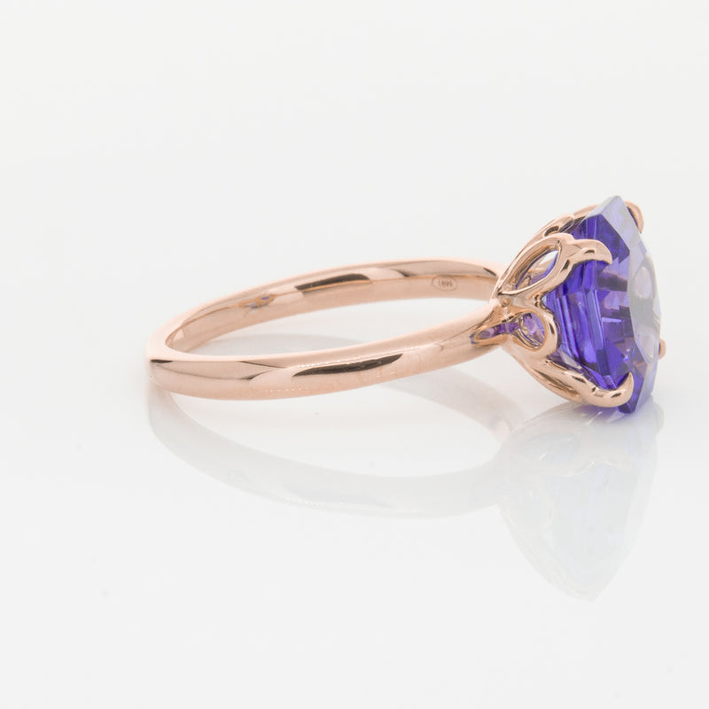 18ct Rose Gold Tanzanite Octavia Ring-Ring-Walker & Hall