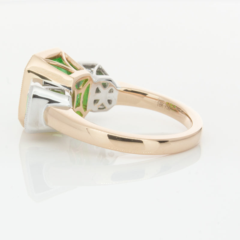 18ct Yellow Gold Emerald & Diamond Ring-Ring-Walker & Hall