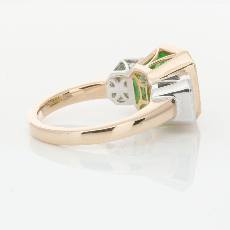 18ct Yellow Gold Emerald & Diamond Ring-Ring-Walker & Hall