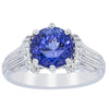 18ct White Gold Tanzanite & Diamond Ring-Ring-Walker & Hall