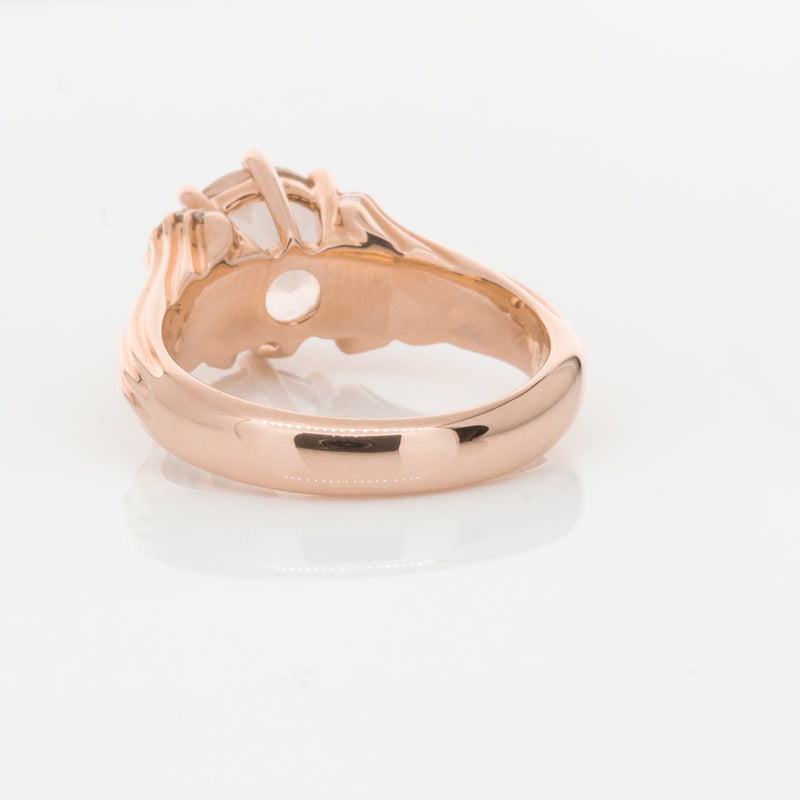 18ct Rose Gold Morganite & Diamond Ring-Ring-Walker & Hall