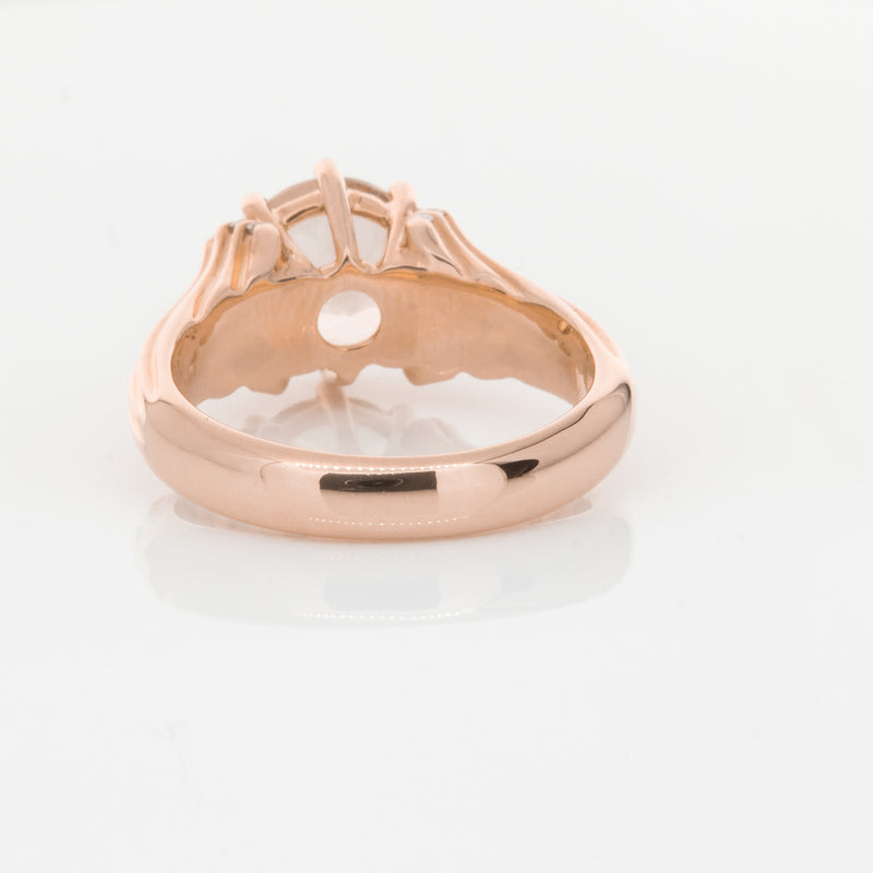 18ct Rose Gold Morganite & Diamond Ring-Ring-Walker & Hall