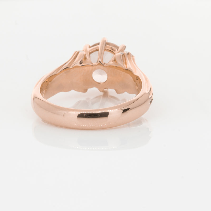 18ct Rose Gold Morganite & Diamond Ring-Ring-Walker & Hall