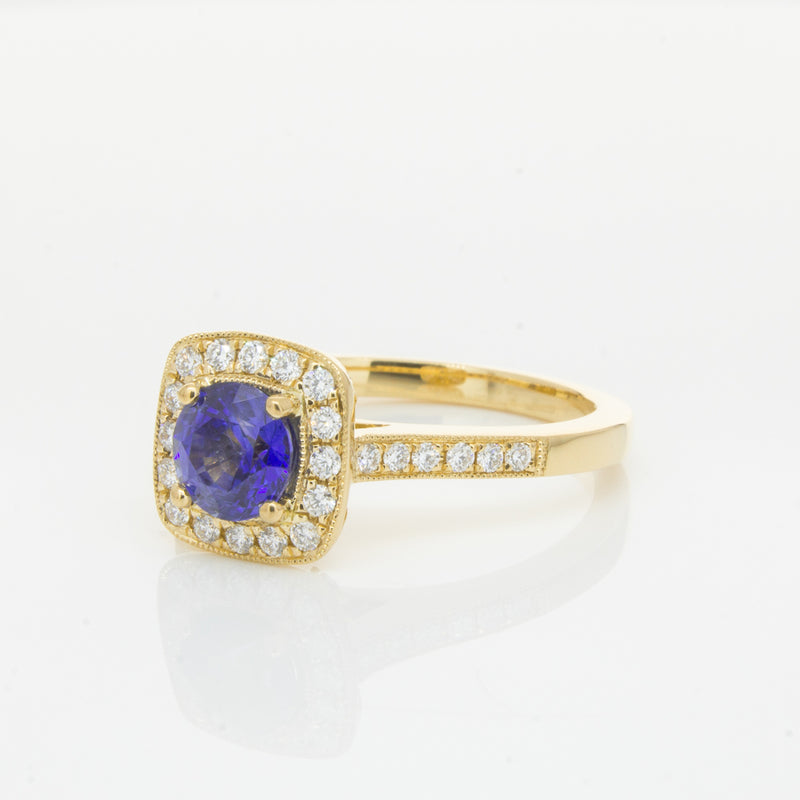 18ct Yellow Gold 1.05ct Sapphire & Diamond Aurora Ring-Ring-Walker & Hall