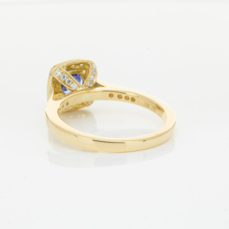 18ct Yellow Gold 1.05ct Sapphire & Diamond Aurora Ring-Ring-Walker & Hall