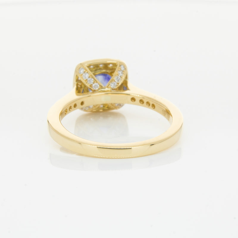 18ct Yellow Gold 1.05ct Sapphire & Diamond Aurora Ring-Ring-Walker & Hall
