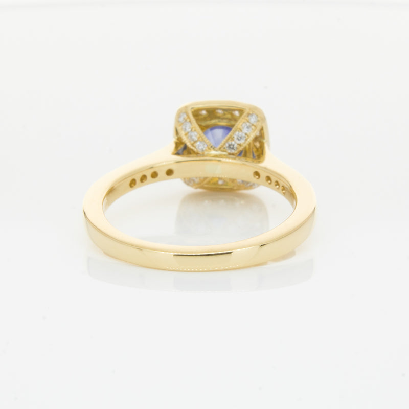 18ct Yellow Gold 1.05ct Sapphire & Diamond Aurora Ring-Ring-Walker & Hall