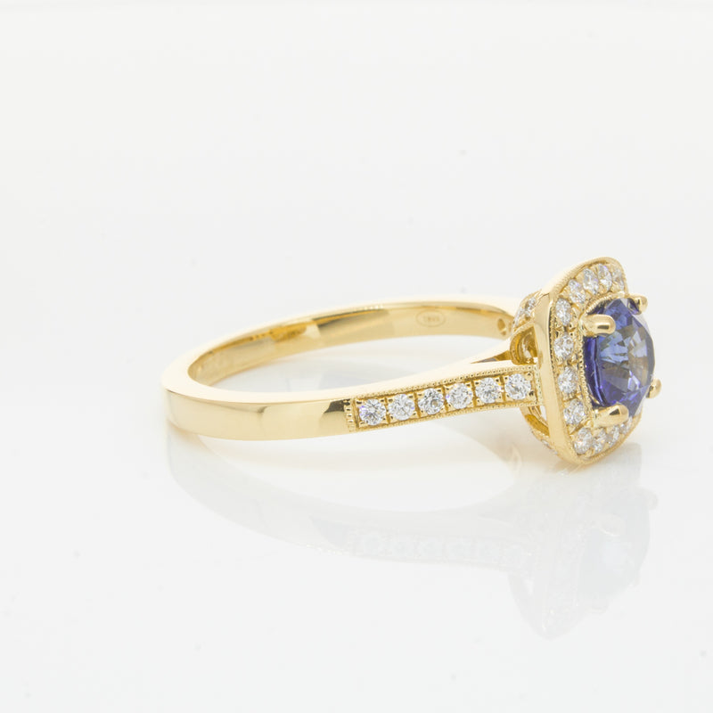 18ct Yellow Gold 1.05ct Sapphire & Diamond Aurora Ring-Ring-Walker & Hall