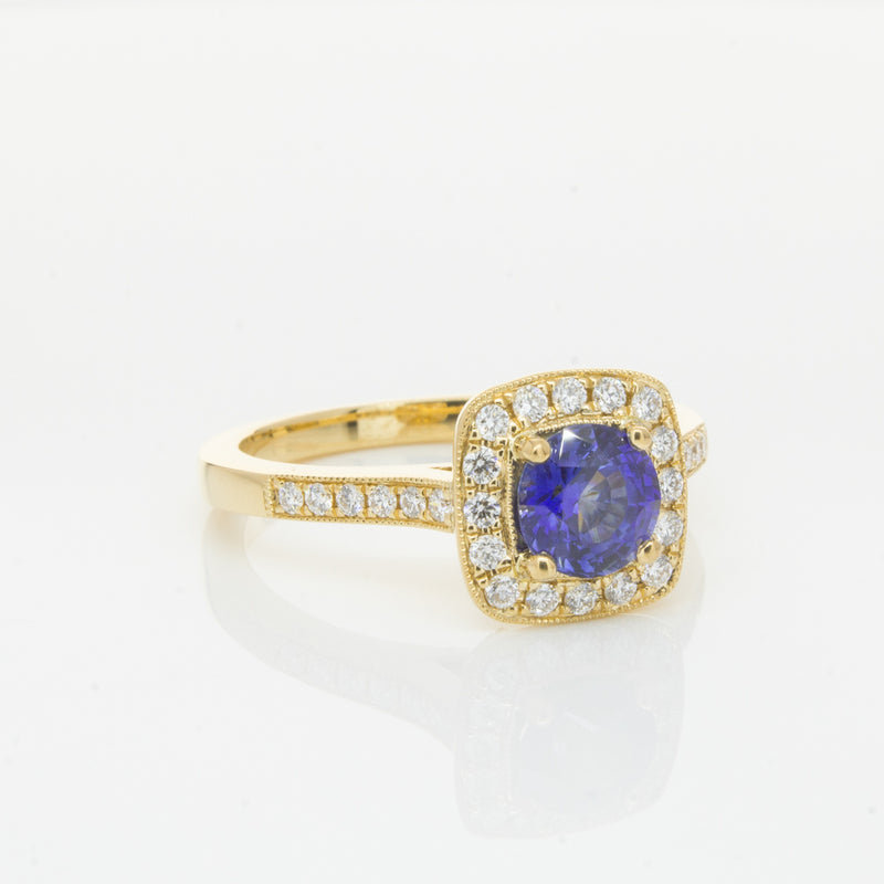 18ct Yellow Gold 1.05ct Sapphire & Diamond Aurora Ring-Ring-Walker & Hall