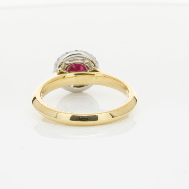 18ct Yellow Gold 1.38ct Ruby & Diamond Eclipse Ring-Ring-Walker & Hall