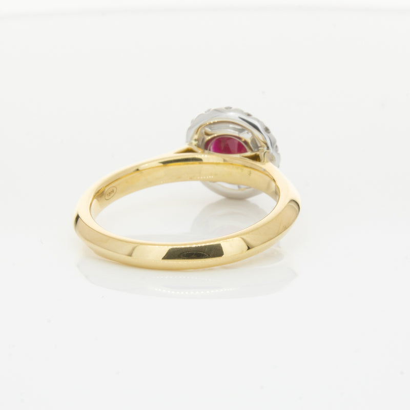 18ct Yellow Gold 1.38ct Ruby & Diamond Eclipse Ring-Ring-Walker & Hall