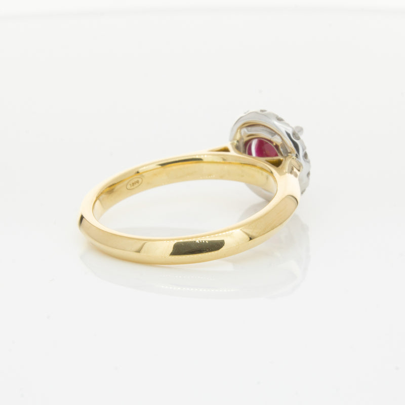 18ct Yellow Gold 1.38ct Ruby & Diamond Eclipse Ring-Ring-Walker & Hall