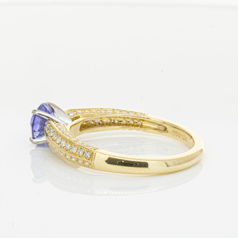 18ct Yellow Gold Sapphire & Diamond Ring-Ring-Walker & Hall