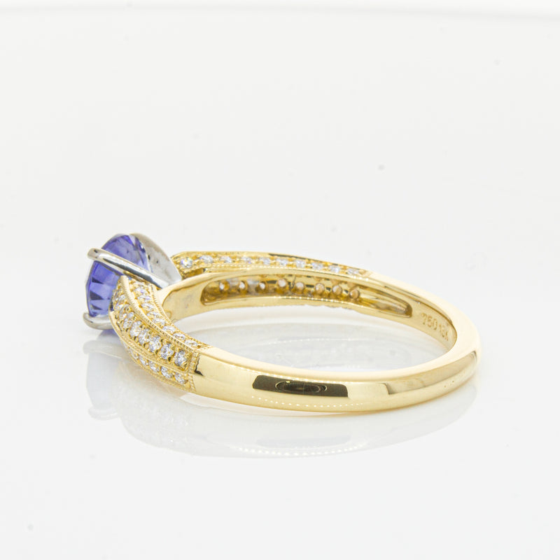 18ct Yellow Gold Sapphire & Diamond Ring-Ring-Walker & Hall